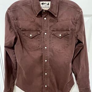Women’s Schaefer Outfitter Western Shirt Faded Maroon, Size XS